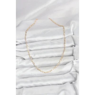 BUĞZ CM 14K Gold Renk Kalp Zincirli Kadın Kolye - BUĞZ