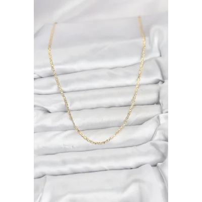 BUĞZ CM 14K Gold Renk Pirinç Lazer Model 60 cm Kadın Kolye - BUĞZ
