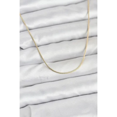 BUĞZ CM 14K Gold Renk Yılan Zincir Model Kadın Kolye