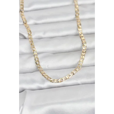 BUĞZ CM 14K Gold Renk Zincir Model 60 cm Kadın Kolye
