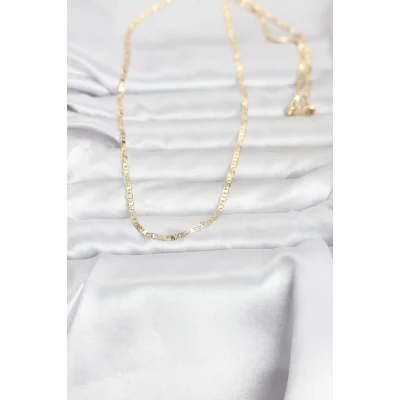 BUĞZ CM 14K Gold Renk Zincir Model 60 cm Kadın Kolye - BUĞZ