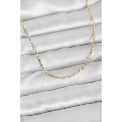 BUĞZ CM 14K Gold Renk Zincirli 60 cm Kadın Kolye