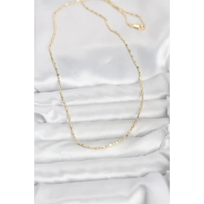 BUĞZ CM 14K Gold Renk Zincirli 60 cm Kadın Kolye - BUĞZ
