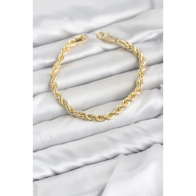 BUĞZ CM Burgu Model Gold Renk Pirinç Kadın Bileklik