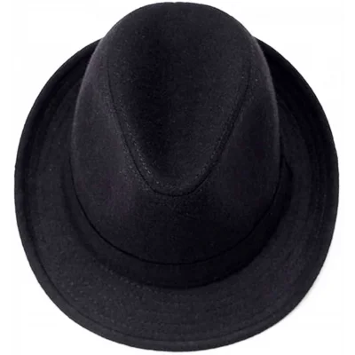 BUĞZ Çocuk Boy Siyah Kumaş Fötr Şapka Gösteri Şapkası Michael Jackson Şapkası 54 No - Lisinya