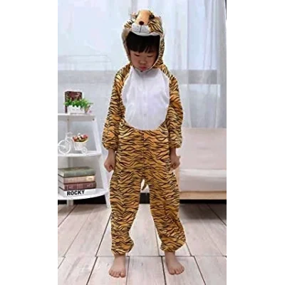 BUĞZ Çocuk Kaplan Kostumu - Aslan Kostümü 6-7 Yaş 120 Cm - BUĞZ