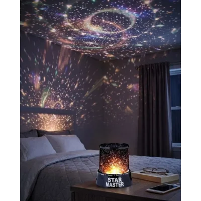 BUĞZ Çocuk Odası Yıldız Projektörü Renk Değiştiren Gece Lambası