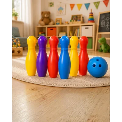 BUĞZ Çocuklar İçin Bowling Oyuncak Seti Eğlenceli Spor ve Aktivite Oyunu