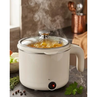 BUĞZ Çok Amaçlı Elektrikli Pişirici 1 Litre Mini Elektrikli Tencere Buharda Pişirme Özellikli