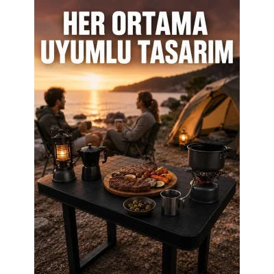 BUĞZ Çok Amaçlı Katlanır Kamp Masası Dayanıklı Piknik Balkon Bahçe Masası