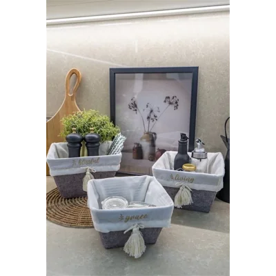  Çok Amaçlı Saklama Organizer Kutu Kare Keçe Sepet (3 Boy)