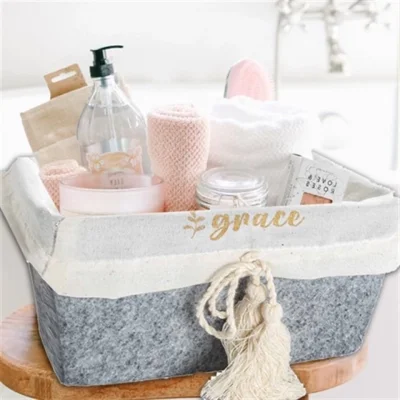  Çok Amaçlı Saklama Organizer Kutu Kare Keçe  Sepet (maxi) - 03426