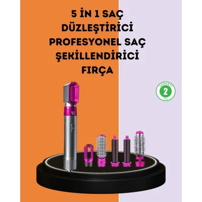  Çok Fonksiyonlu Saç Kurutma ve Şekillendirme Makinesi 5 Başlık