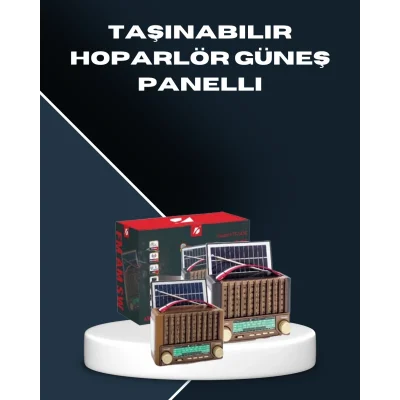 BUĞZ Çok Fonksiyonlu Solar Radyo Bluetooth USB SD Kartlı Taşınabilir Hoparlör