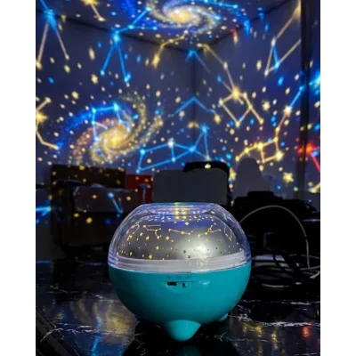 BUĞZ Çok Renkli LED Yıldız Projektör Gece Lambası Bluetooth Müzik Çalar ve Kumandalı Kontrol