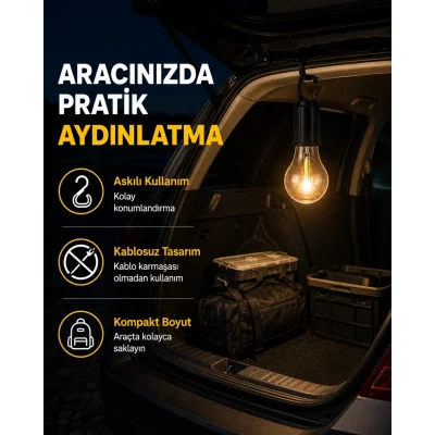 BUĞZ Çok Yönlü Asma Kancalı Kamp Işığı