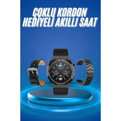  Çoklu Kordon Hediyeli Akıllı Saat Çağrı Cevaplama Müzik Dinleme Dokunmatik Ekran