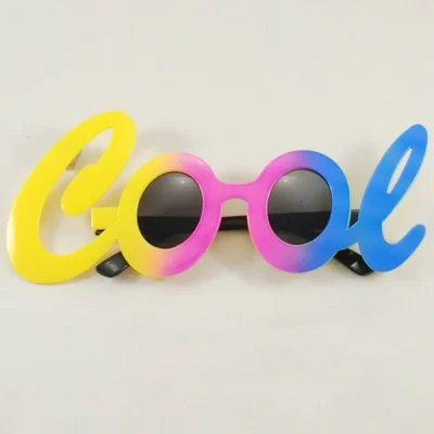  Cool Yazılı Rengarenk Parti Gözlüğü 21x8 cm