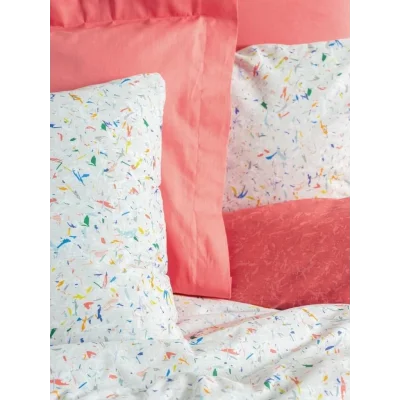  Cotton Box Petite Çift Kişilik Nevresim Takımı Messy Mercan