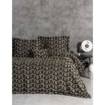  Cotton Box Smart Çift Kişilik Yatak Örtüsü Bertha Antrasit