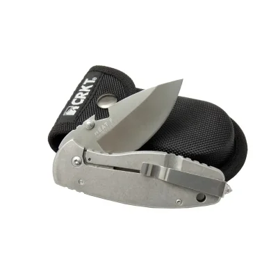  Crkt 3329 BK Heat Kamp Çakı 18cm - Metal Sap, Kılıflı, Açacaklı, Perçinli