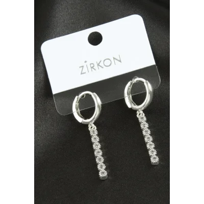  Çubuk Zirkon Taşlı Küpe