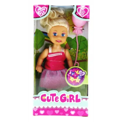 Cute Girl Pembe Balonlu Sarışın Mini Bebek