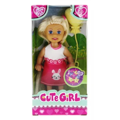  Cute Girl Sarı Balonlu Sarışın Mini Bebek