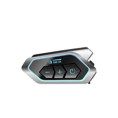 BUĞZ D60 2x Motosiklet Kask Kulaklığı Bluetooth Intercom Rgb Işıklı 2 Intercom Bağlantılı