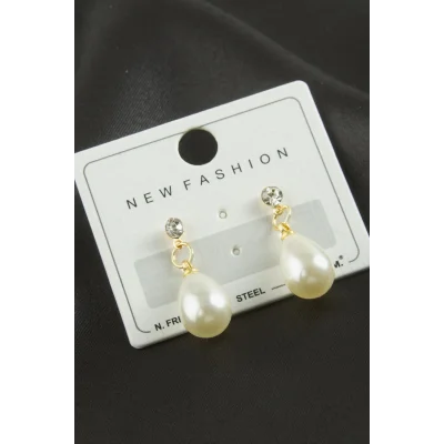  Damla İnci Taşlı Küpe