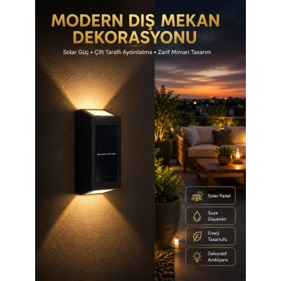 BUĞZ Dekorasyon Aplik Işık Güneş Enerjili Aydınlatma Dekoratif Aydınlatma