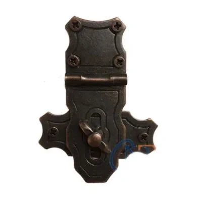 BUĞZ Dekoratif Anahtarlı Sandık Askısı - 40x55mm, Oksit, 100 Adet