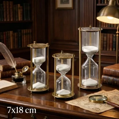 BUĞZ Dekoratif Cam Kum Saati 7x18 cm