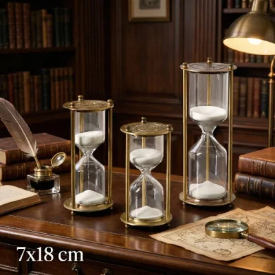 BUĞZ Dekoratif Cam Kum Saati 7x18 cm