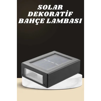  Dekoratif Duvar Lambası Solar Güneş Enerjili Bahçe Aydınlatması