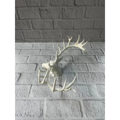 BUĞZ Dekoratif Geyik Başı Heykel 25 cm Modern Minimal Tasarım - Lisinya
