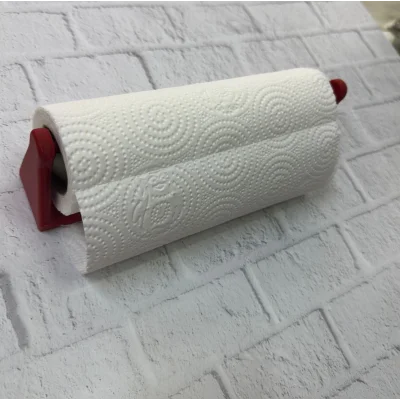 BUĞZ Dekoratif Kırmızı Kağıt Havlu Tutucu Duvar Askılı Model - Lisinya