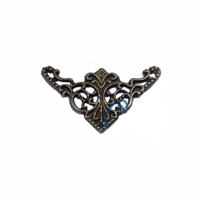 BUĞZ Dekoratif Köşe Süsü, Köşelik - Küçük, 19x34mm, Antik, 100 Adet