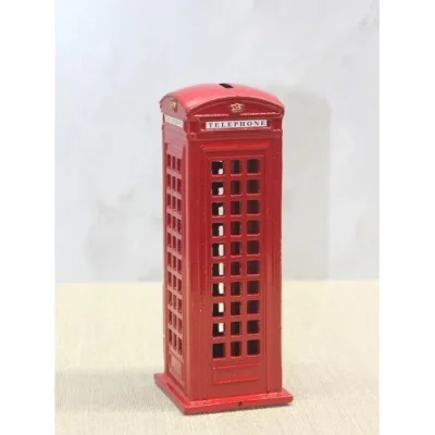  Dekoratif Metal Telefon Kulübesi Kumbara