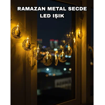 BUĞZ Dekoratif Ramazan Ay Işığı Secde Eden Adam Figürlü