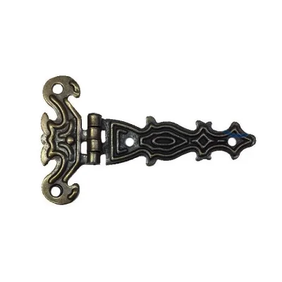 BUĞZ Eco Lounge Dekoratif, Sac Tek Kuyruklu Menteşe - 40x68 mm, Küçük, Antik, 1 Adet