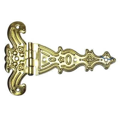 BUĞZ Dekoratif, Sac Tek Kuyruklu Menteşe - 69x102 Mm, Büyük, Sarı, 1 Adet