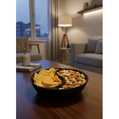 BUĞZ Dekoratif Siyah Çerezlik Kase 4’lü Set 3x12 cm