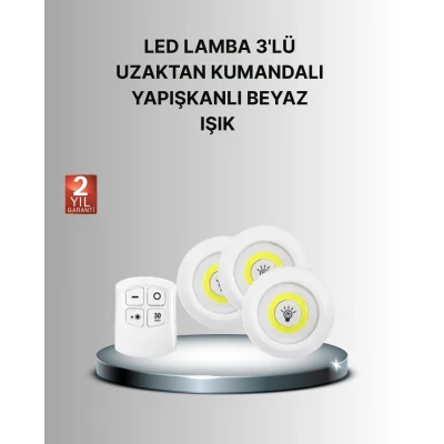 BUĞZ Dekoratif ve Pratik 3’lü Kumandalı Spot LED Aydınlatma