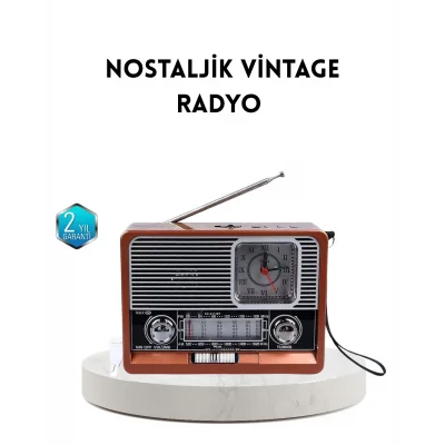 BUĞZ Dekoratif Vintage Radyo – Klasik Görünüm, Modern Fonksiyon ve Uzun Ömürlü Kullanım
