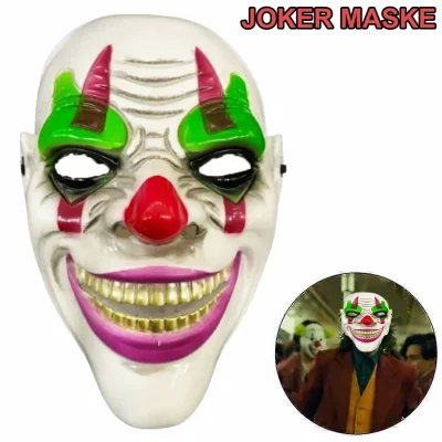 BUĞZ Delirten Gülüş Psikopat Palyaço Temalı Joker Maskesi