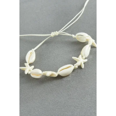 BUĞZ Deniz Yıldızı İstiridye Makrome İp Bileklik