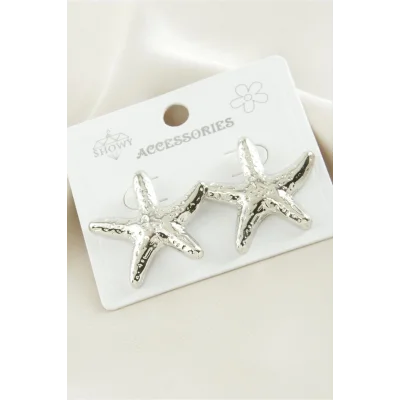  Deniz Yıldızı Metal Küpe