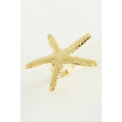  Deniz Yıldızı Metal Yüzük