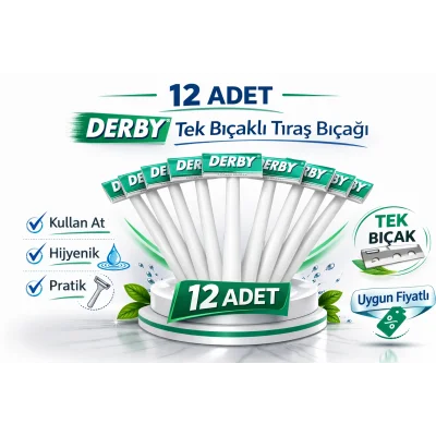 BUĞZ Derby Tek Bıçaklı Tıraş Bıçağı Avantajlı Paket Seçenekleri 12 ADET